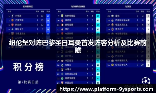 纽伦堡对阵巴黎圣日耳曼首发阵容分析及比赛前瞻