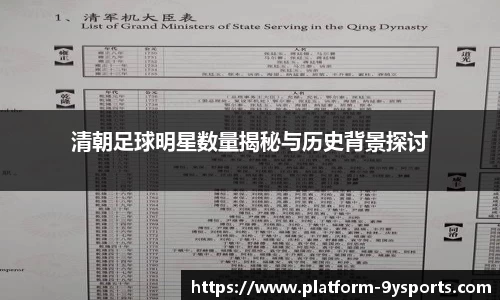 清朝足球明星数量揭秘与历史背景探讨