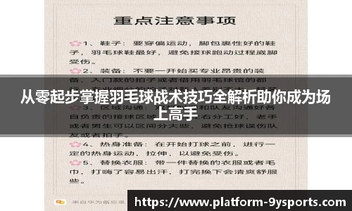 从零起步掌握羽毛球战术技巧全解析助你成为场上高手